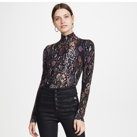 Snake print turtleneck sweater - Picture 2 of 10